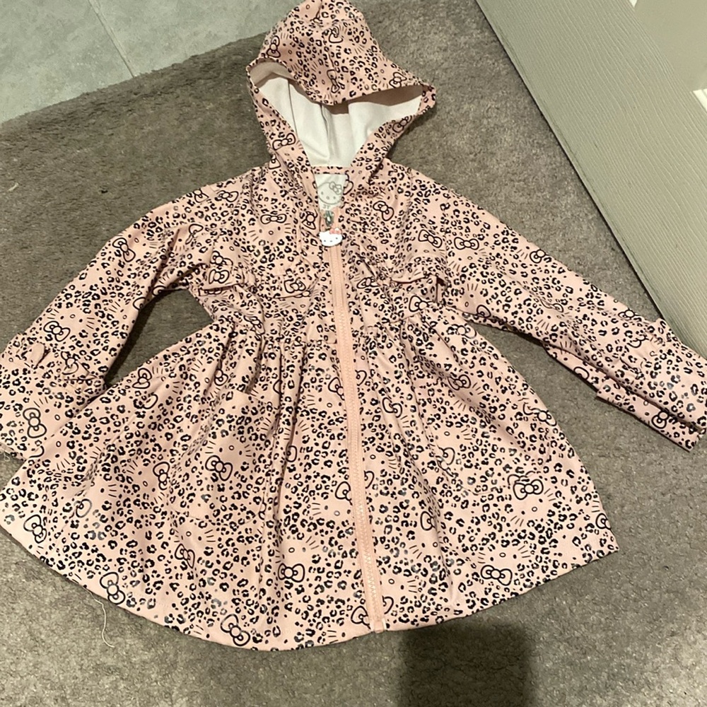 Hello kitty littles girls rain jacket